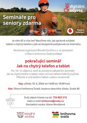 Obecní knihovna Svatá - seminář pro seniory zdarma 1